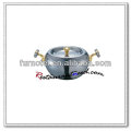 S369 Dia160mm /Dia 180mm Stainless Steel Composite Bottom Hot Pot With Gilded Handles